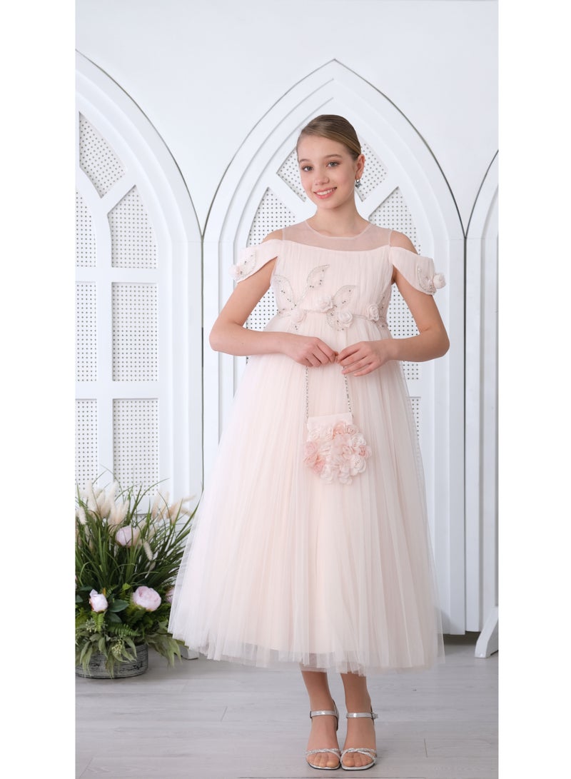 فيا بامبينو زهرة في سن المراهقة فستان السلمون 3143 - Image 1