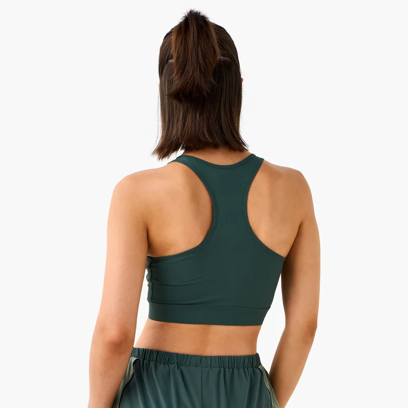 Kappa Kappa Racerback Sports Bra with Zip Detail