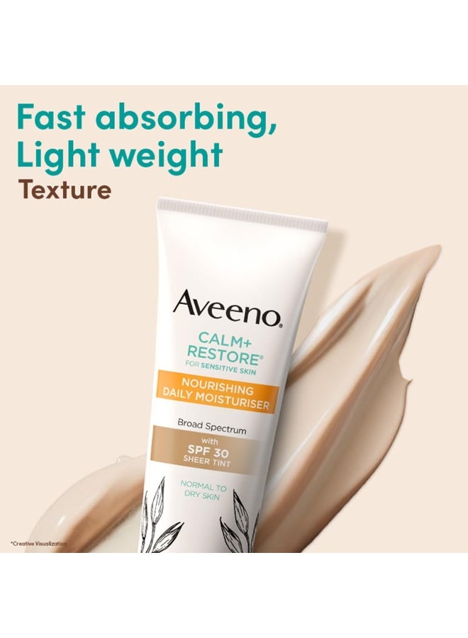 Aveeno Calm + Restore Nourishing Daily Moisturiser Broad Spectrum with SPF 30 50 ml - Image 2