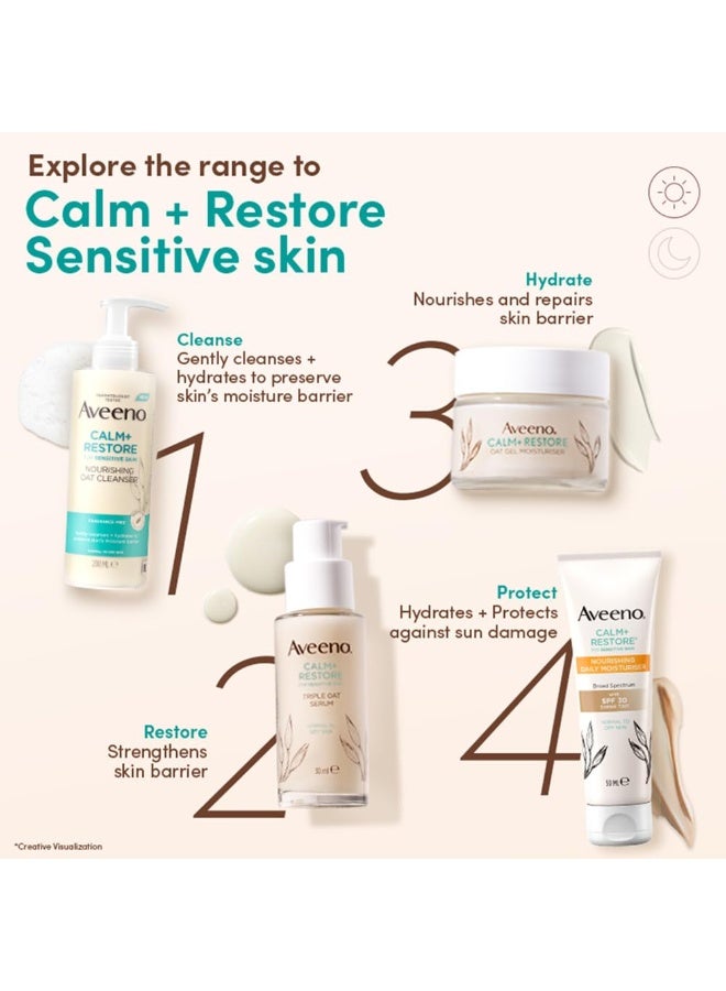 Aveeno Calm + Restore Nourishing Daily Moisturiser Broad Spectrum with SPF 30 50 ml - Image 3