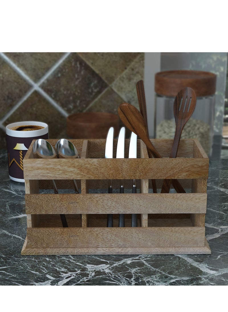 Wooden Twist Wooden Besteck Cutlery Holder  - Image 1
