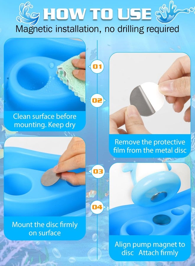 TEYOUAI Dolphin Water Table Pump with Magnetic Base No Drill 3H Runtime Continuous Flow Rechargeable for Step 2 for Kids Outdoor Water Play Toys Stable Water Fun Accessories Blue - Image 2