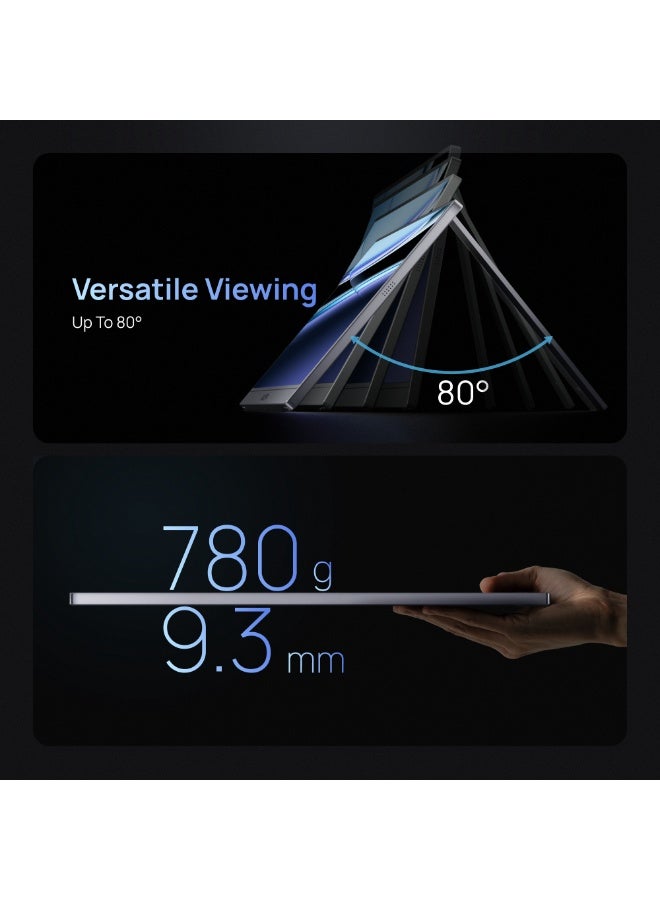 ARZOPA شاشة محمولة 16.1 بوصة 2.5K QHD بدقة 2560x1440، شاشة ألعاب 180Hz مع HDR، 107% sRGB، قاعدة قابلة للطي، شاشة رعاية العين فائقة النحافة للابتوب، الكمبيوتر، PS5، ماك، إكس بوكس – شاشة خارجية ثانية Z3FC - Image 2