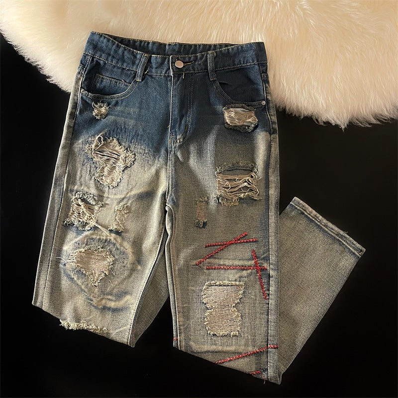 Unisex Classic Denim Jeans Loose Fit Daily Outdoor Wear - Image 4