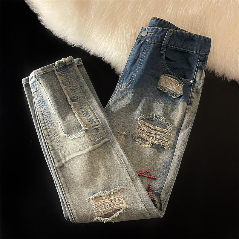 Unisex Classic Denim Jeans Loose Fit Daily Outdoor Wear - Image 2
