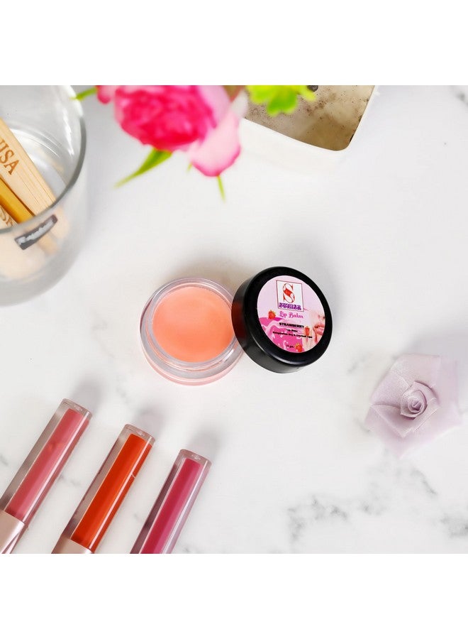 SUNISA Strawberry Lip Balm For Natural Pink Lips 10g | Nourishment, Dark And Chapped Lips - (Pack of 1) - Image 3