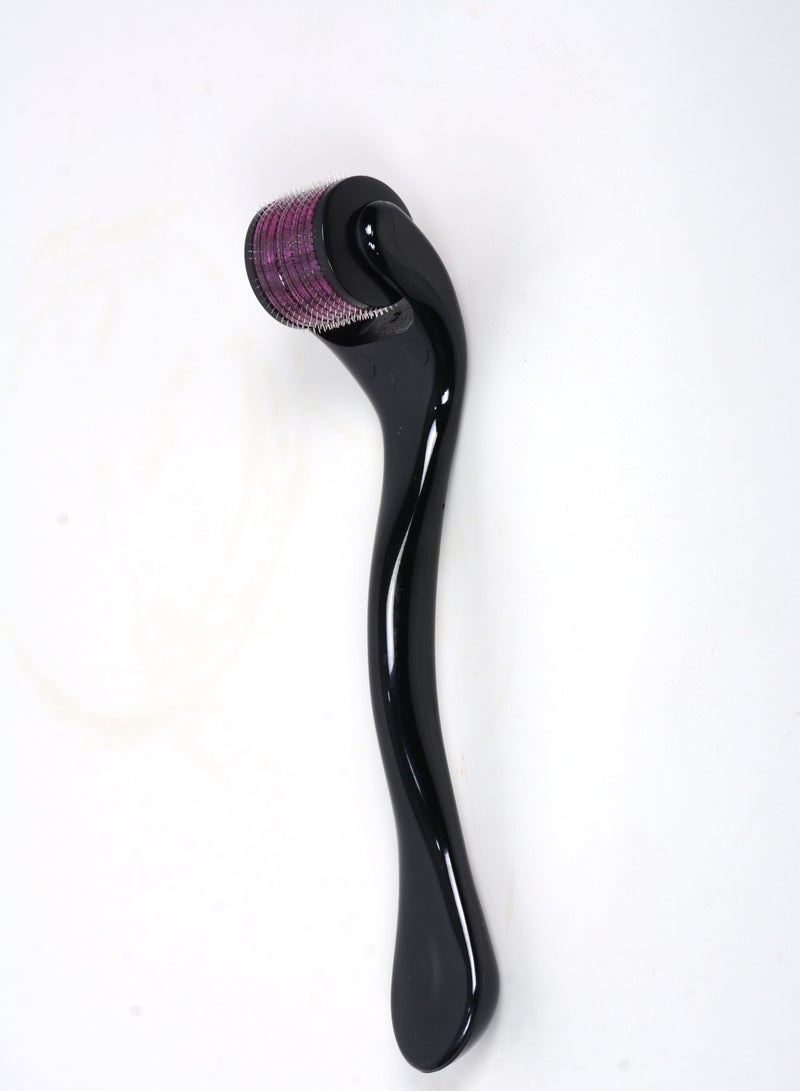Generic Body Skin Roller with 540 Micro-Needle for Beard Hair Growth 1mm Black/Pink  - Image 1
