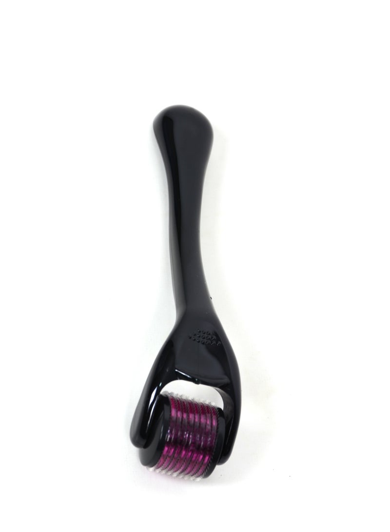 Generic Body Skin Roller with 540 Micro-Needle for Beard Hair Growth 1mm Black/Pink  - Image 2