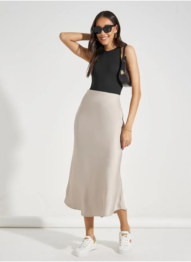 ستايلي Solid Knit Sleeveless Round Neck Bodysuit