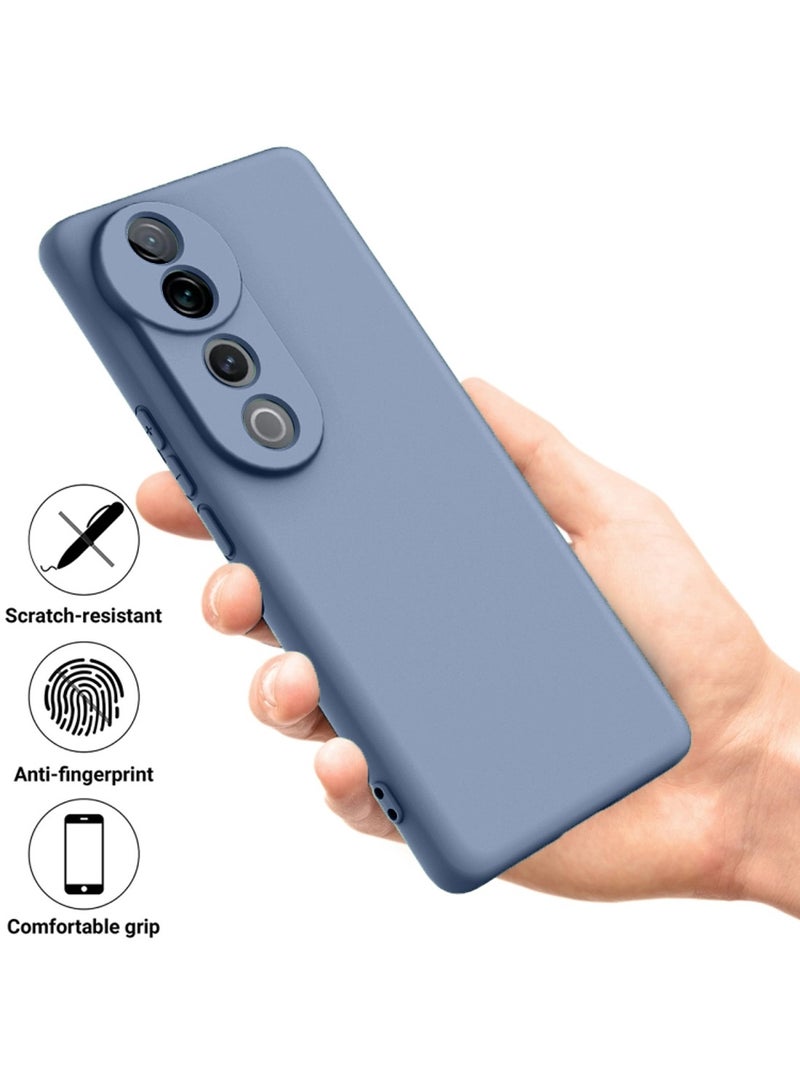 Wtech vivo V40 / V40 Pro 5G 2024 Premium Soft Liquid Silicone Case Cover - Rock Blue - Image 2