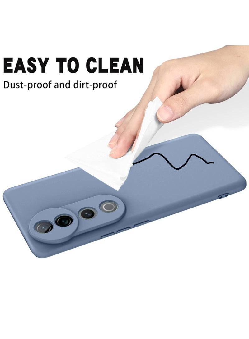 Wtech vivo V40 / V40 Pro 5G 2024 Premium Soft Liquid Silicone Case Cover - Rock Blue - Image 4