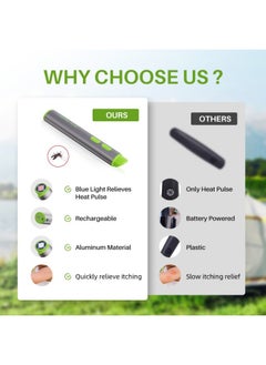 جنرال الكهربائية المضادة للحكة أداة لدغات الحشرات لدغة الإغاثة USB القابلة لإعادة الشحن  - Image 4