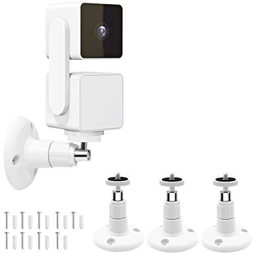 Pefecon Wall Mount for Wyze Cam Pan V3 and Wyze Cam V4 and V3 and Wyze Cam Outdoor 3 Pack 360 Degree Swivel Adjustable Wall Mount Bracket for Wyze Outdoor Indoor Camera System Wyze Camera is NOT Included - Image 1