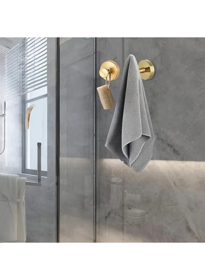 2pcs Black Stainless Steel Suction Cup Hook Waterproof Wall Mount Kitchen Bathroom Hanger - Image 3