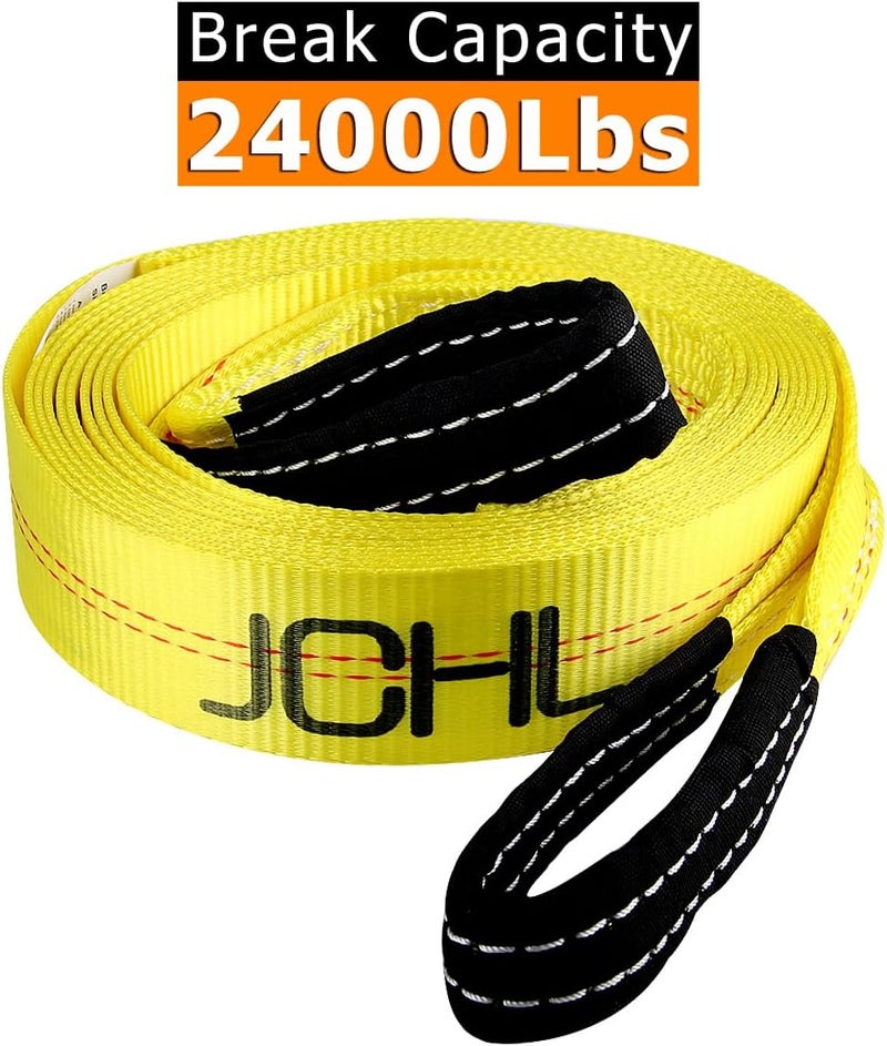 JCHL Heavy Duty Recovery Tow Strap 2inx20ft - Image 2