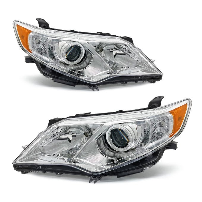 For 2012 2013 2014 Camry Headlight Assembly Compatible 20122014 Toyota Camry Lselexlehybrid Headlamp Replacement With Chrome Housing Left And Right