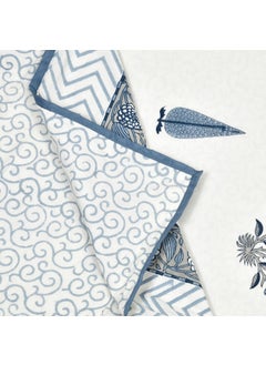 BLOCKS OF INDIA BLOCKS OF INDIA 100 Cotton Dohar King Size Reversible Hand Block Printed Malmal Summer Dohar Color 10  - Image 5