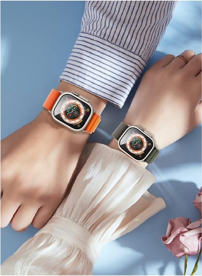 Bukela 2 Pack Apple Watch Ultra 2/ Ultra Screen Protector 49mm, 9H Tempered Glass + Titanium Alloy Frame, Keep Original Touch Sensitive Lightweight Protective Film iwatch - Image 2