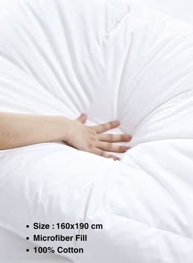 Pearl Coast All-Season Duvet 160x190 cm – Microfiber Fill with Cotton Cover – Soft & Lightweight Comfort - Image 4