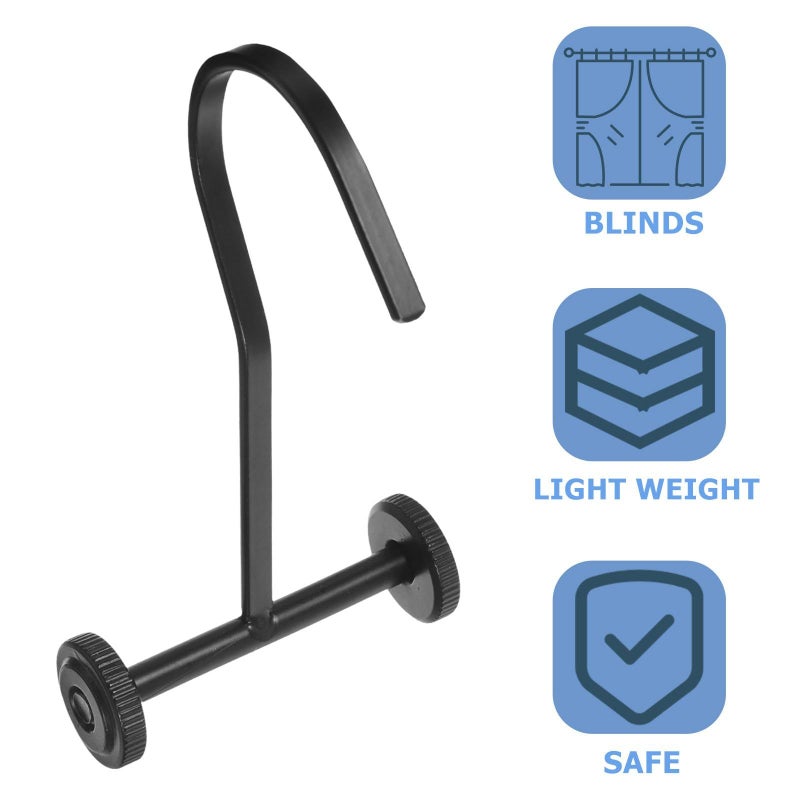 24 Inch Matte Black Metal Shower Curtain Hooks Detachable Strong Load Bearing 3 Pack - Image 5