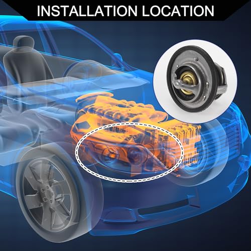 Hihaha No1305A280 Car Thermostat for Mitsubishi Mirage 20172022 Inner Engine Coolant ThermostatsDurable Metal 1 Pcs Silver Tone - Image 3