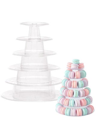 6 Tier Round Plastic Macaron Tower Stand, Macarons Holder, Macaron Cake Tower Display Stand for Dessert Display, Macaron Tower Stand Cake Display Tier Round Stand for Wedding, Birthday Party - pzsku/Z78818DCDF0E7CD5019A8Z/45/_/1719223551/28afec46-c604-43c6-9952-ca13ac091304