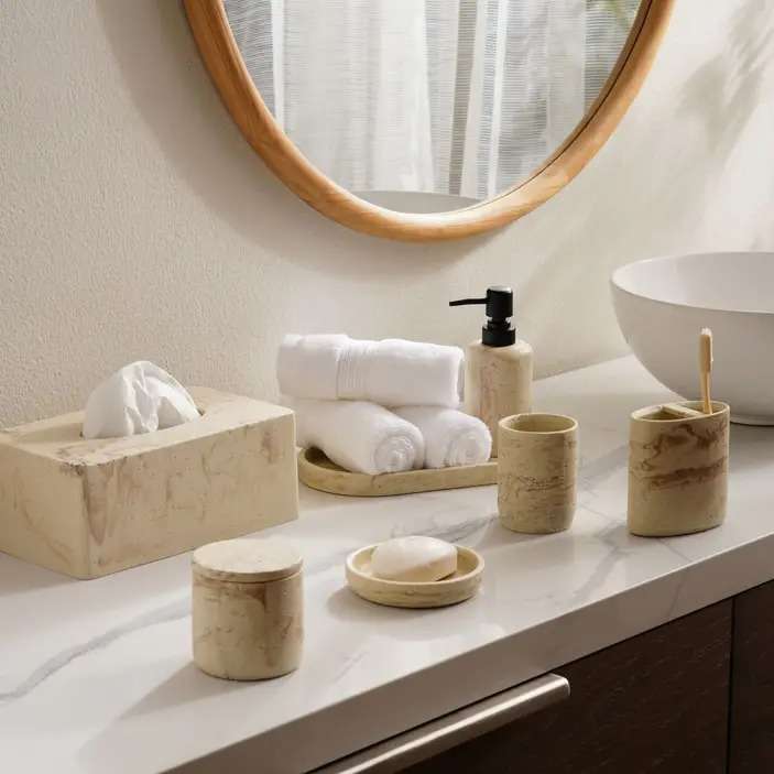 Pan Home موزع صابون بيج للمنزل - Image 3