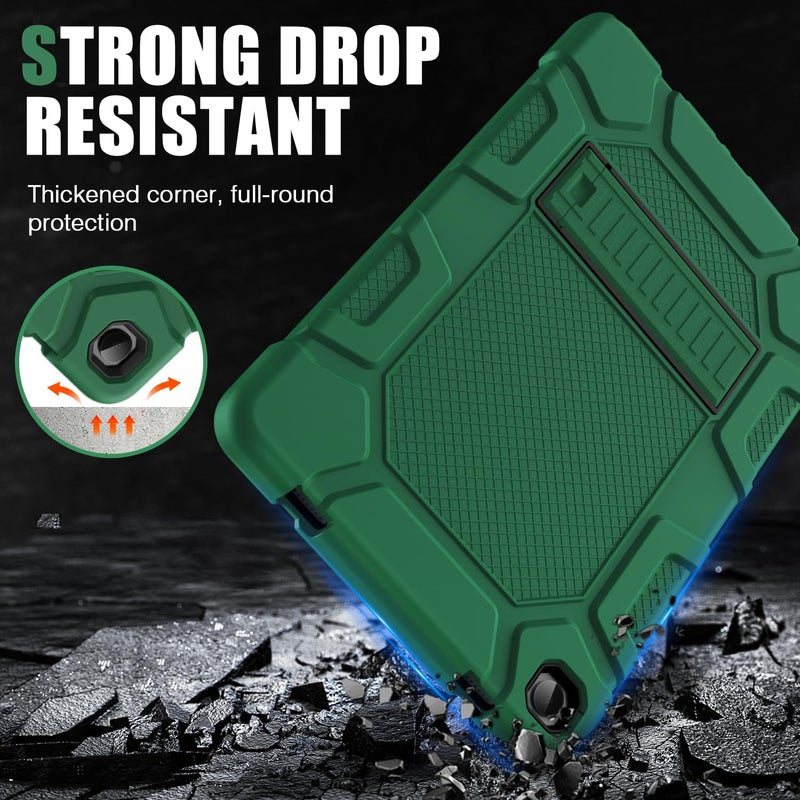 Azzsy Case for Samsung Galaxy Tab A11+/A9+ Plus 11 Inch 2026/2024, Heavy Duty Shockproof Rugged High Impact Protective Case, Alpine Green - Image 4
