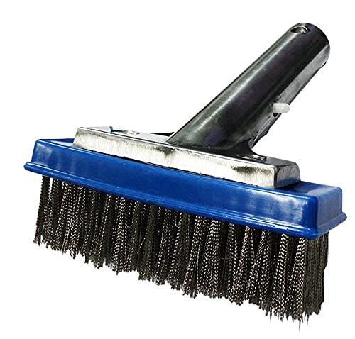 BlueWave 5 Inch Aluminum Algae Brush with Stainless Steel Bristles, Heavy Duty Aluminium Handle Algae Corner Brush for Concrete & Plaster Pool Spa (Pack of 1) - Image 5