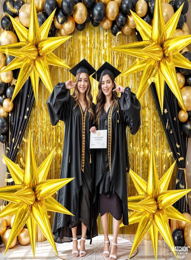 KatchOn, Gold Spike Balloon Foil - Big 26 Inch, Pack of 50 | Gold Star Balloon Foil | Eid Balloons for Eid Decorations for Home | Graduation Balloons | Graduation decorations 2025 - Image 5