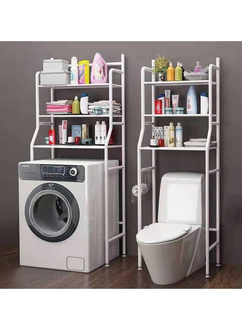 ELTRAZONE 3 Shelf Bathroom Space Saver,Over The Toilet Rack,Bathroom Corner Stand Storage Organizer Accessories,The Washing Machine,Bathroom Tower Shelf (Washing Machine Rack) - Image 4
