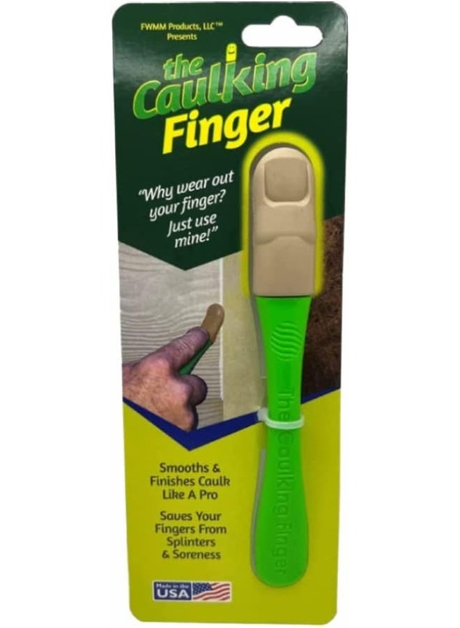 The Caulking Finger, A Caulk Smoothing Tool Providing Smooth Finishing to Caulks Like a Professional. Comfort Grip, Durable And Easy To Use. Saves Your Fingers From Splinters And Soreness  - Image 1