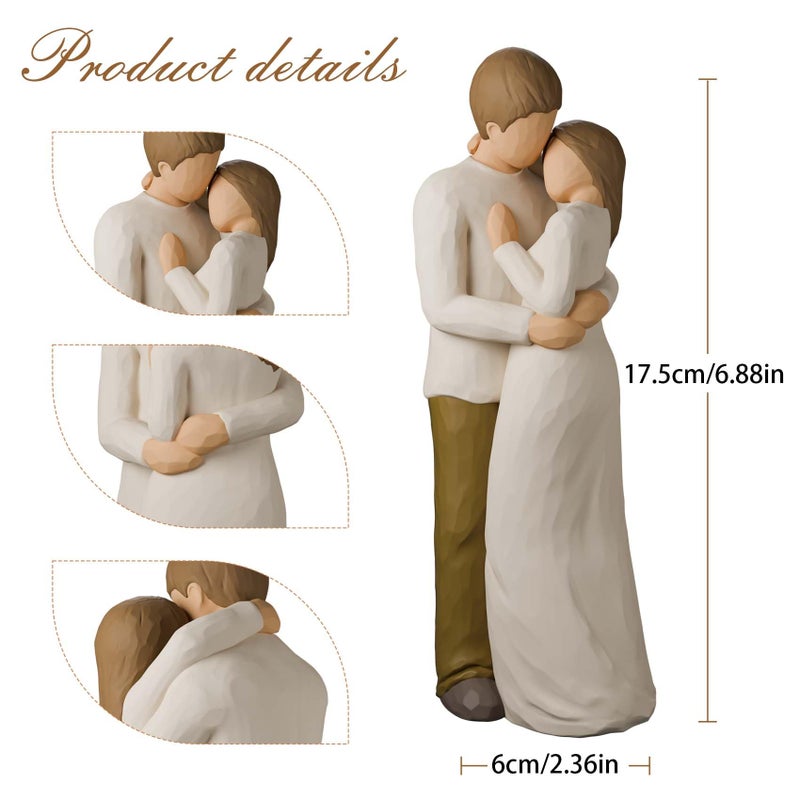 CUNTAUK Couple Figurine, Love Statue Gift for Wedding, Romantic Couple Figurines Best Gifts for Anniversary, Valentineâ€™s Day, Birthday - Image 2