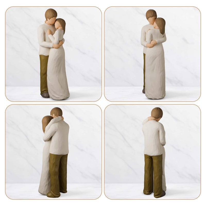 CUNTAUK Couple Figurine, Love Statue Gift for Wedding, Romantic Couple Figurines Best Gifts for Anniversary, Valentineâ€™s Day, Birthday - Image 3