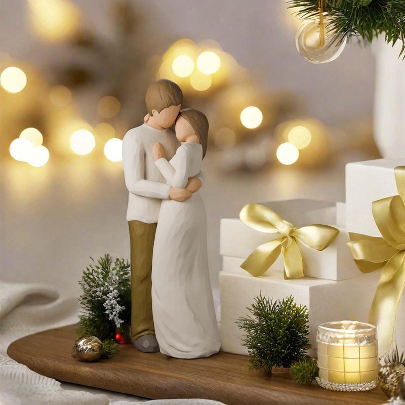 CUNTAUK Couple Figurine, Love Statue Gift for Wedding, Romantic Couple Figurines Best Gifts for Anniversary, Valentineâ€™s Day, Birthday - Image 5