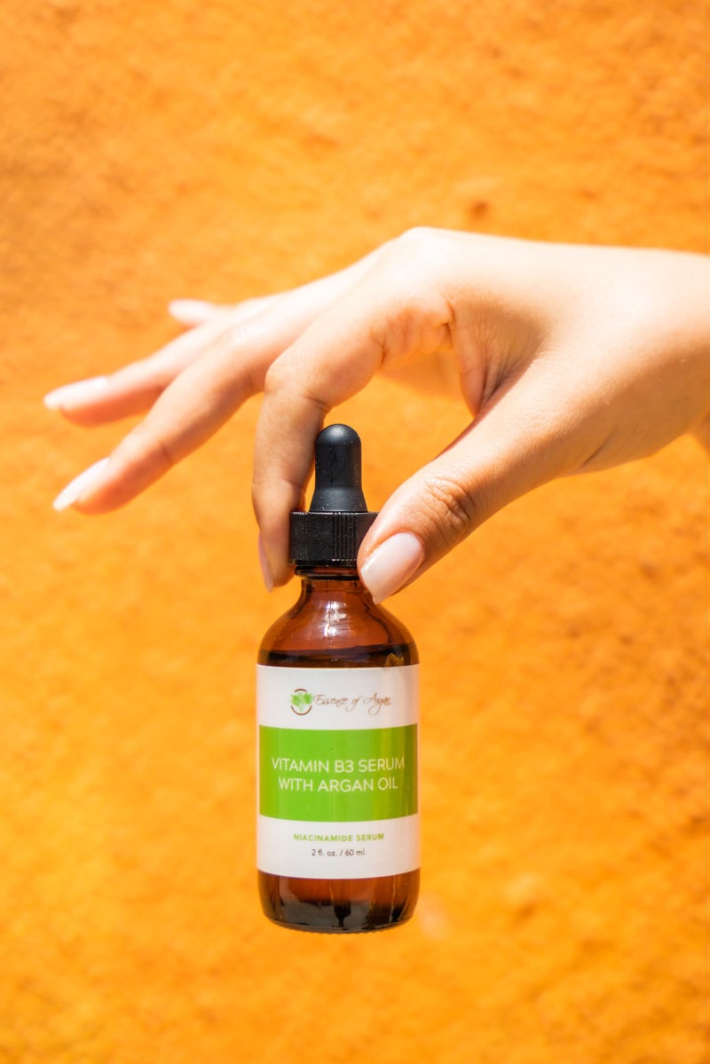 Essence of Argan B3 Vitamins Hyaluronic Acid Face Serum, Niacinamide Moisturizer for Face, Pore Serum Minimizer - 2 fl. Oz. Dropper Bottle - Image 5
