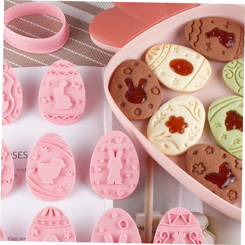 Easter Cookie Molds Set 9pcs 3d Embossed Reusable Plastic Baking Tools For Holiday - Image 5