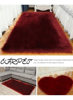 CityRiya-Long Kitchen Mats, Kitchen Rug Mats, Soft Fluffy Carpets, Living Room Area Rugs, Comfort Runner Rugs, Area Rug For Bedroom, 60x90CM Floor Carpet for Bedroom, Floor, Bathrooms, Sink, Red Mats  - Image 2