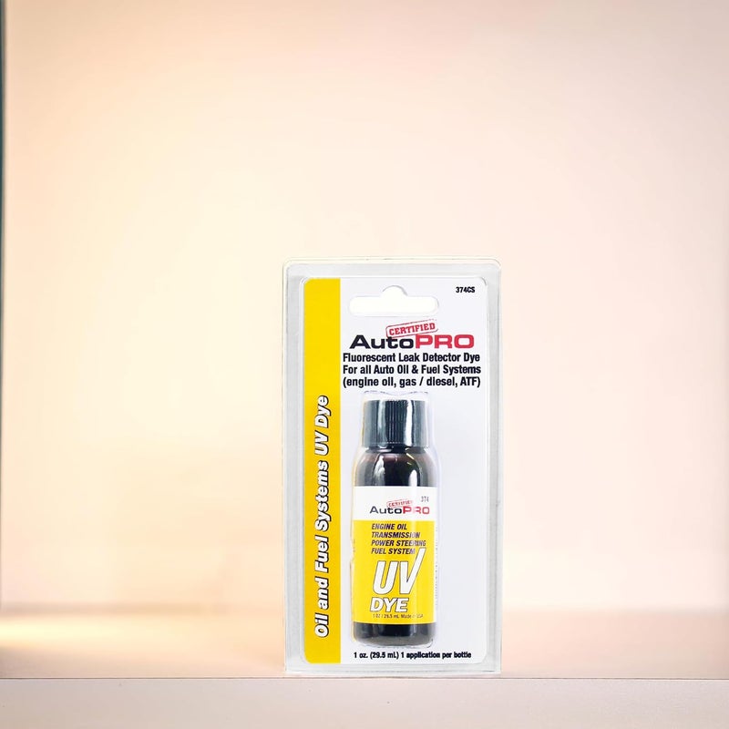 A/C Pro InterDynamics Certified Auto Pro Oil and Fuel System UV Dye Leak Detection for Cars & Trucks & More, 1 Oz, 374CS, Universal - Image 5