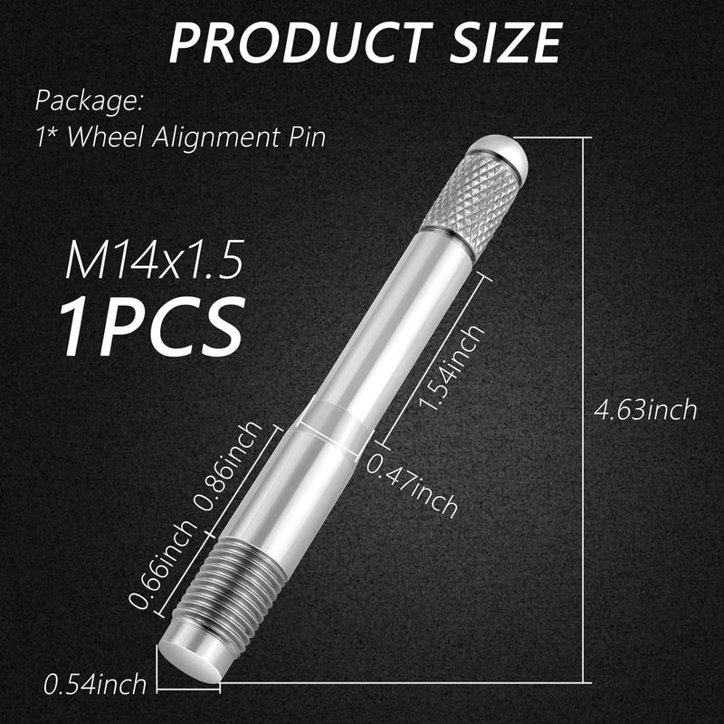 Turcee M14x1.5 Wheel Alignment Pin,Stainless Steel Wheel Alignment Tool Align Wheel with Lug Bolt Holes,Universal Car Accessories Wheel Hanger Tire Alignment Tool for Most Car Truck SUV Wheel - Image 2