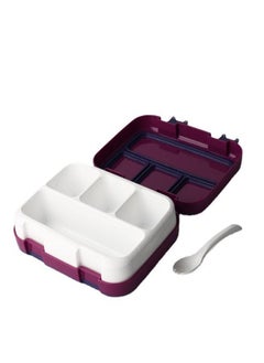 fashionhome Portable Durable Leakproof Food Container Outdoor 3 Compartment Sealed Salad and Lunch Box with Divider for Kids and Adults 22.9x17.8x6.3 cm  - Image 3