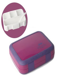 fashionhome Portable Durable Leakproof Food Container Outdoor 3 Compartment Sealed Salad and Lunch Box with Divider for Kids and Adults 22.9x17.8x6.3 cm  - Image 5