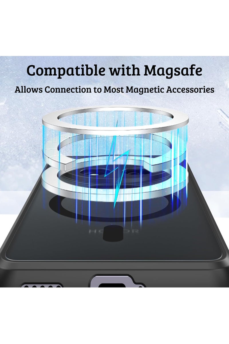 غطاء مغناطيسي لهاتف Honor X9c متوافق مع MagSafe، مقاوم للصدمات بملمس غير لامع، مضاد لبصمات الأصابع، نحيف ومتين - Image 4