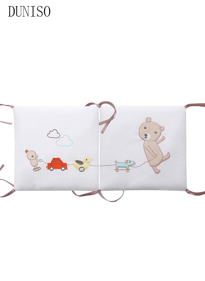 6-piece set of high-quality pure cotton baby crib cushion, baby crib crash pad, used as a sleep protection pad for boys, babies and girls - pzsku/Z7882723E1821327ABD4AZ/45/_/1724921247/537bcb16-c5a5-4e03-9bcb-73a2f9e4d8f1