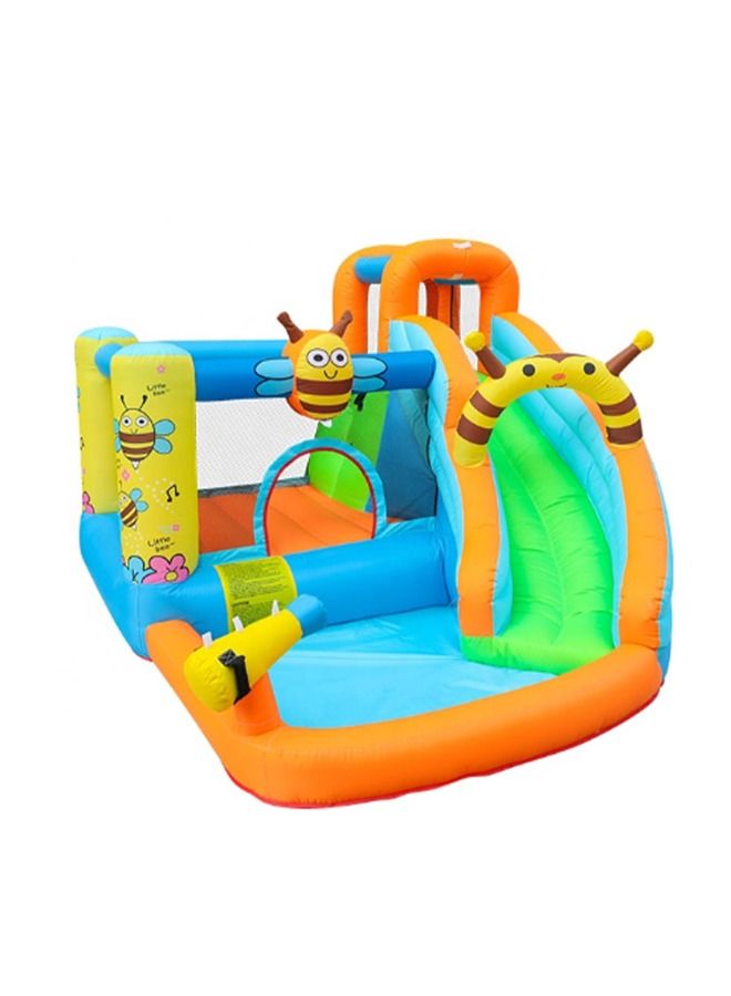 Inflatable Trampoline Castle Kids Play Jumping Bounce House With Air Blower Indoor Outdoor  - Image 1