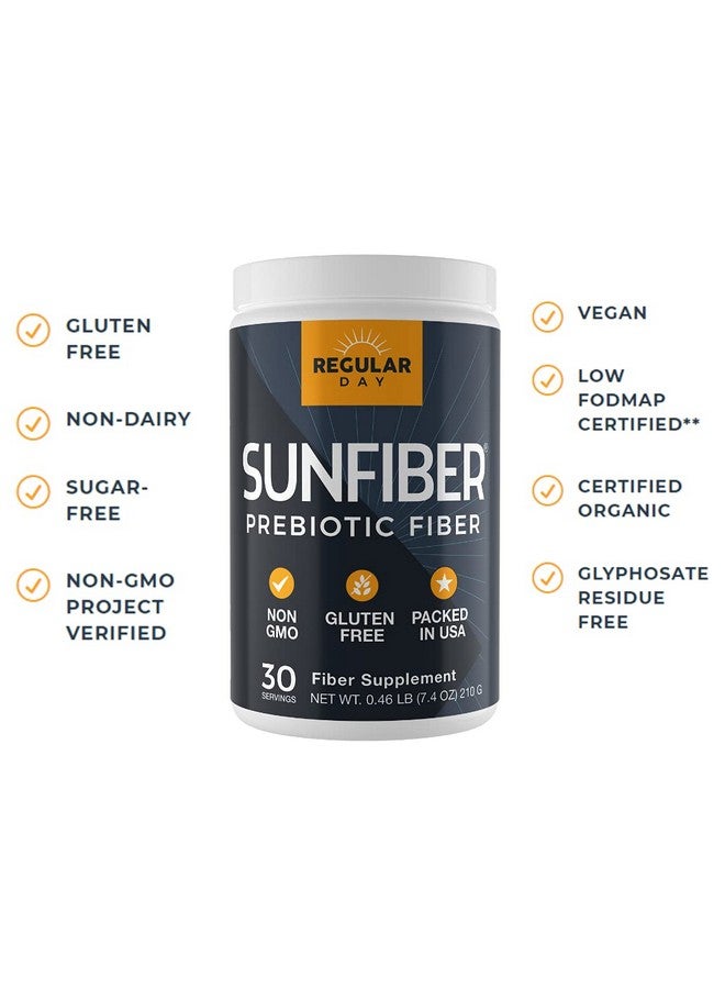 Generic REGULAR DAY Sunfiber, Prebiotic Fiber Supplement for Digestive Health - Promotes Gentle Regularity | Gluten Free, Vegan, Dairy Free, Non-GMO, Keto, Tasteless | One Simple Ingredient | 30 Servings  - Image 5