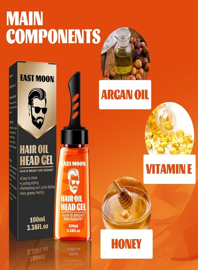 gcdat Men Hair Styling Gel with Comb, 2 In 1 Hair Wax Gel With Comb, Long Lasting Fluffy Men Fast Build Hair Salon Styling Gel, Hair Wax Gel Styling Moisturizing Long-lasting - Image 5