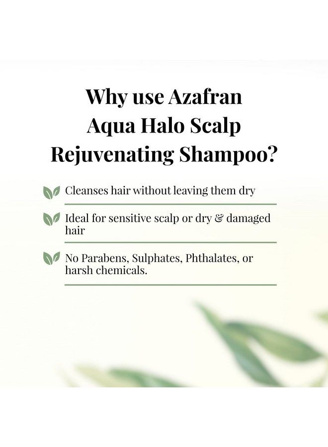 azafran Aqua Halo Scalp Rejuvenating Shampoo For Women And Men With Sensitive Scalp 200G - Image 4