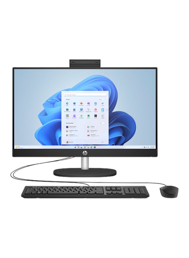 HP All-in-One 24-cr0384 Desktop PC, Intel Core i7-1355U Processor, 16GB RAM, 512GB SSD, 23.8" FHD IPS Display, DOS, Jet Black, English Keyboard & Mouse Included, 1 Year Warranty | D75E2EA-ENG Shell White - Image 1