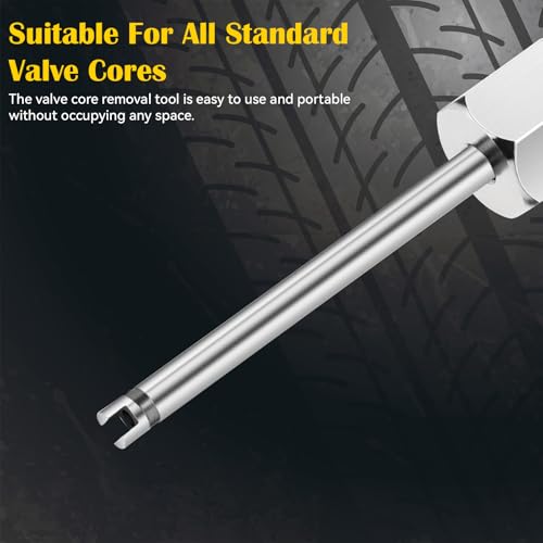 Jeffdad 2Pcs Tire Valve Stem Puller Rod Tool, Valve Core Removal Tool Valve Valve Stem Removal for Single Head Tire Valve Core Remover Installer Tool (4 Inch Length) - Image 4